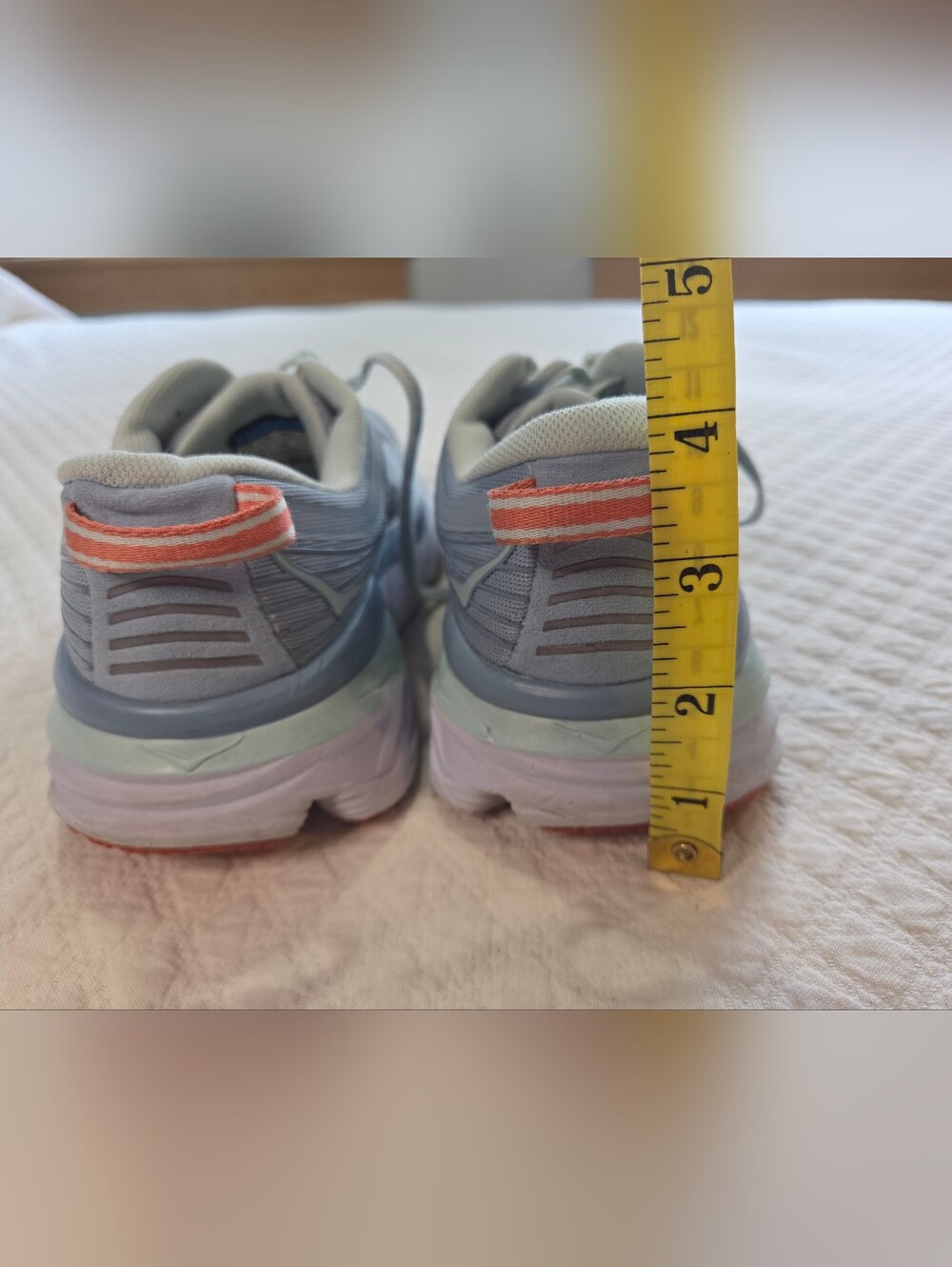 Hoka One One Bondi 7 Women's Size 7 Light Blue Sneakers Running Athletic Shoes - Picture 12 of 15
